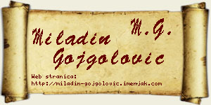Miladin Gojgolović vizit kartica